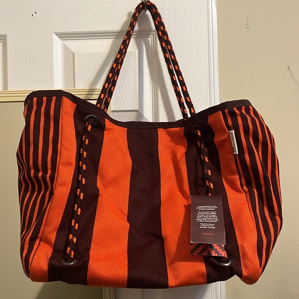 Sunbrella Limited Tote Bag 12x13.5 2018 Stylish Striped NEW